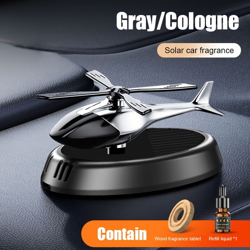 Solar-Powered Rotating Helicopter Car Freshener – Aroma Diffuser for Long-Lasting Fragrance & Odor Removal - Zeal Cart