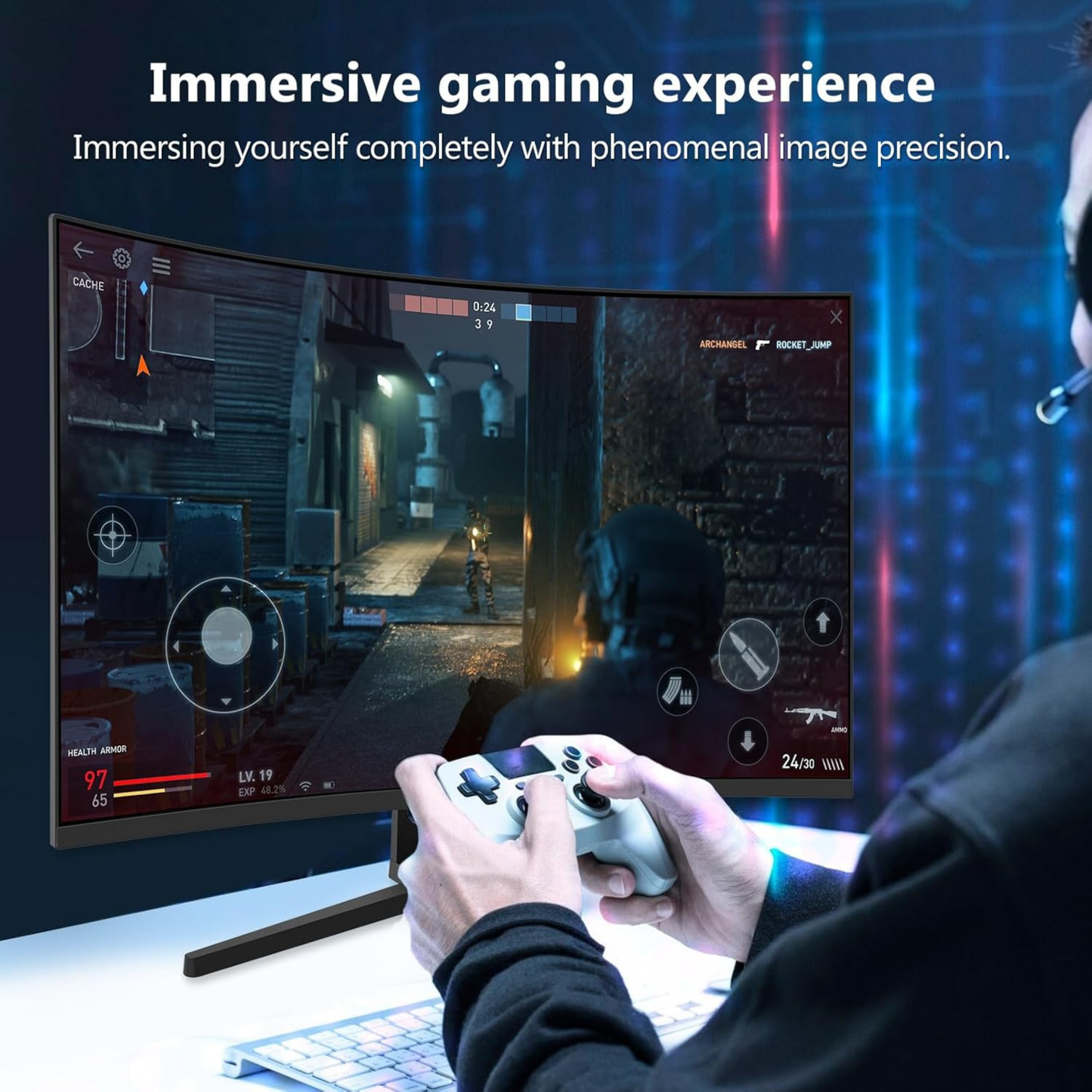 Z-EDGE 27" 1500R Curved Gaming Monitor – FHD 180Hz, 1ms, FreeSync (UG27F)