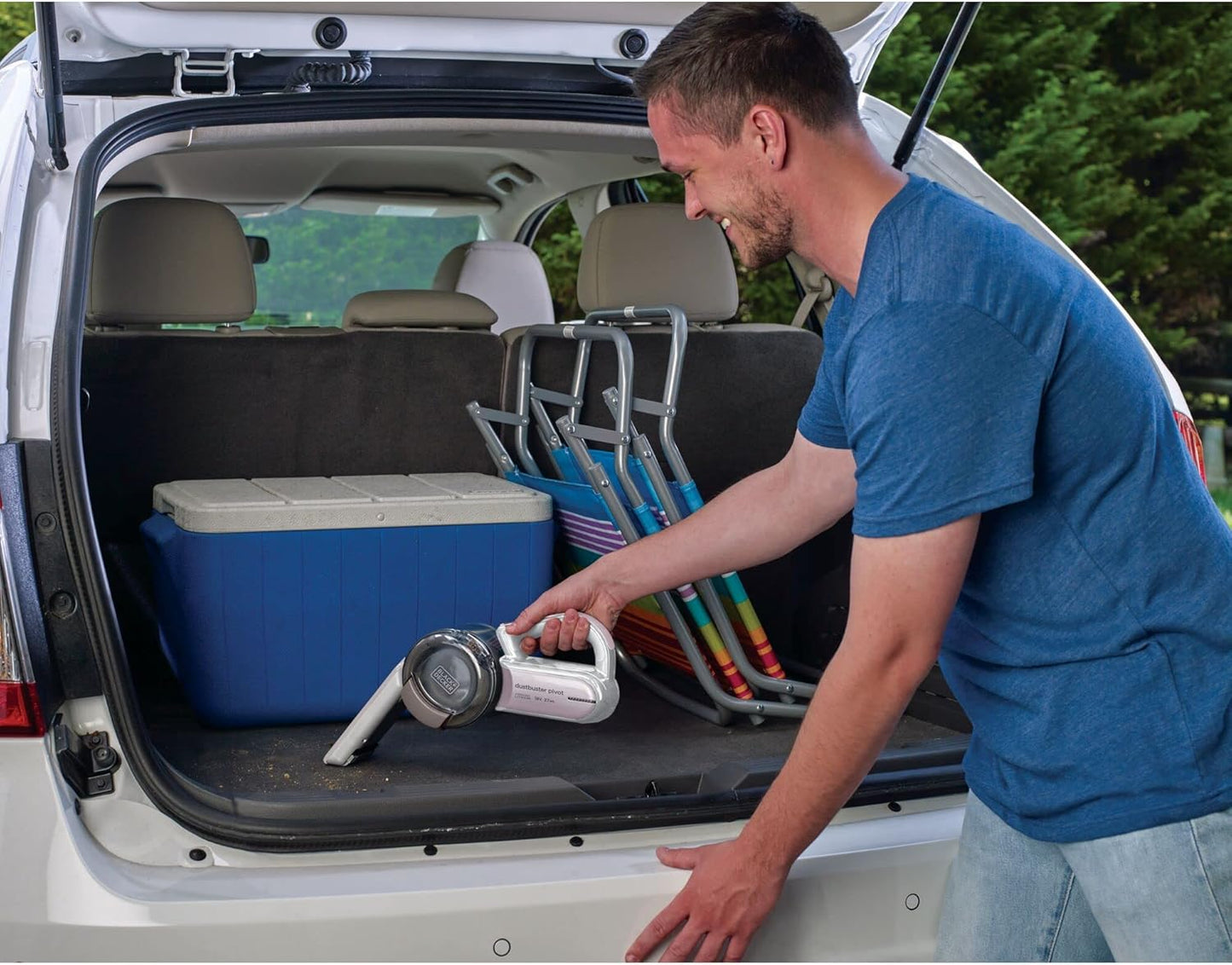 BLACK+DECKER PV1420L-B5 Dustbuster Pivot Vacuum – 21.6Wh Cordless, Compact, Car & Home Use, Champagne/White