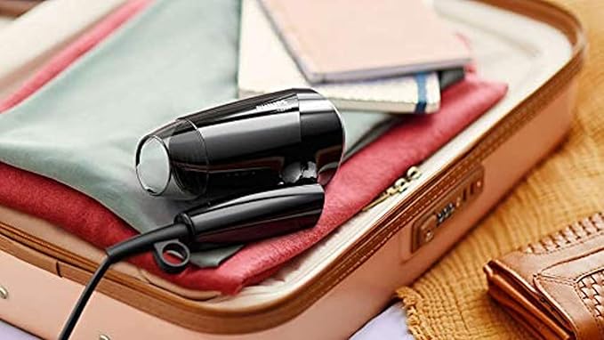 Philips BHC010/13 Essential Care Hair Dryer 1200W – ThermoProtect, Foldable, 3 Heat/Speed + Cool Shot