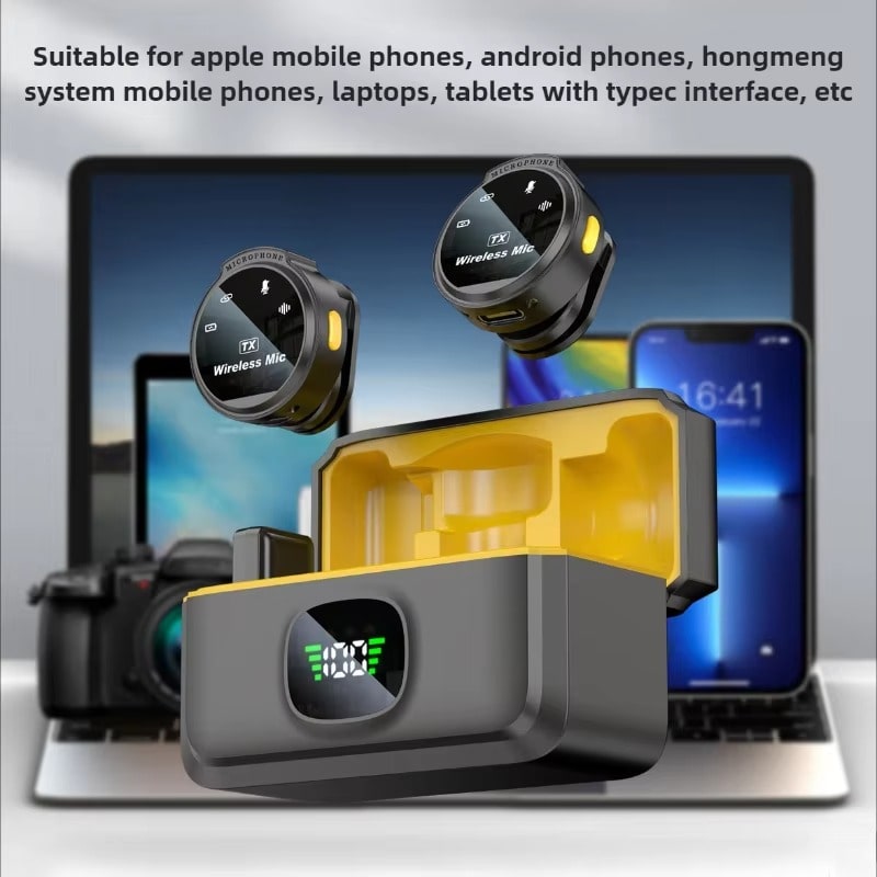 Neewer USB-C Wireless Lavalier Microphone Kit – 48KHz/24Bit, Noise Reduction, 24H Battery, for iPhone 15, Android, PC, Laptop - Zeal Cart