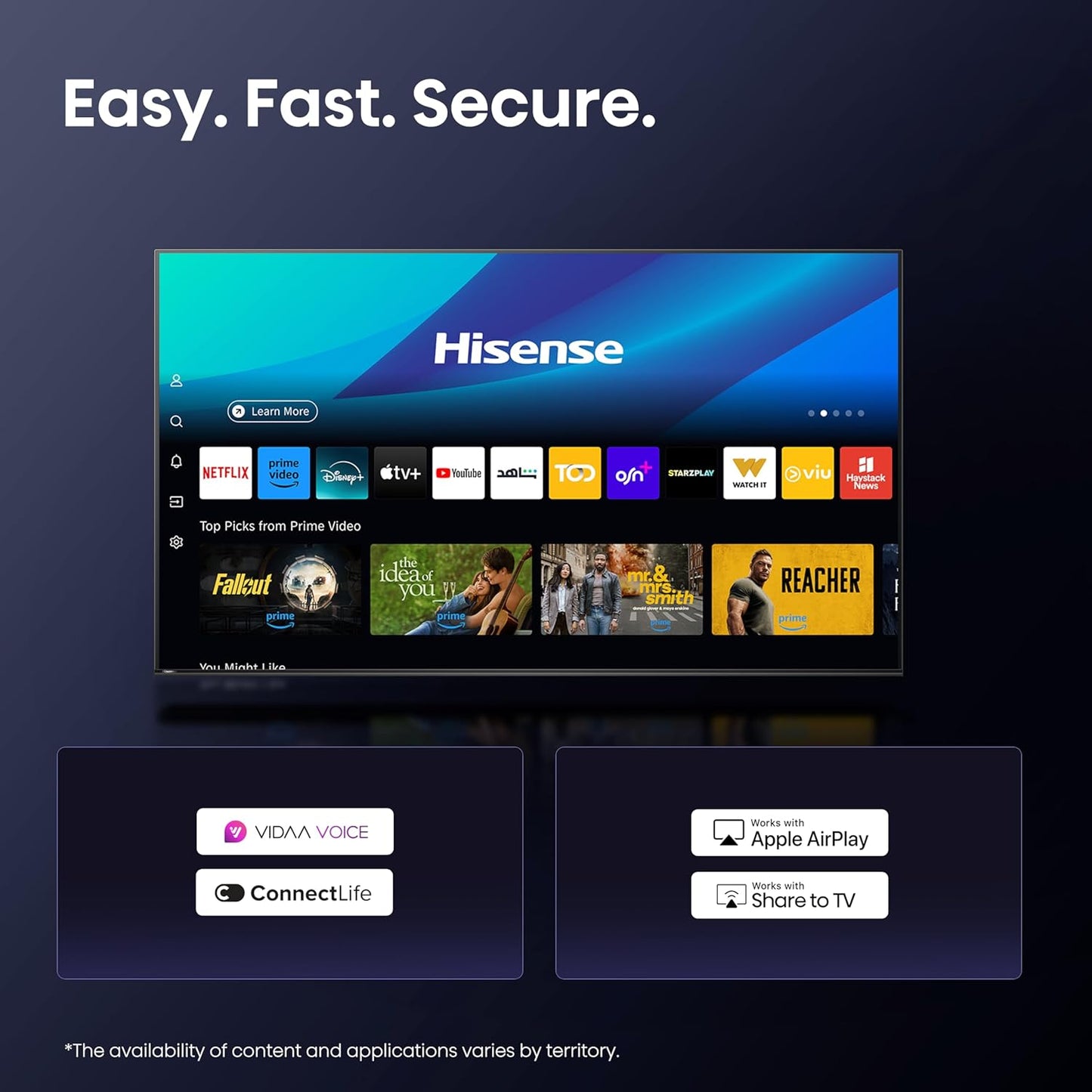 Hisense 55E7Q 55” QLED 4K Smart TV (2025) – Quantum Dot, Dolby Vision & Atmos, Voice Control
