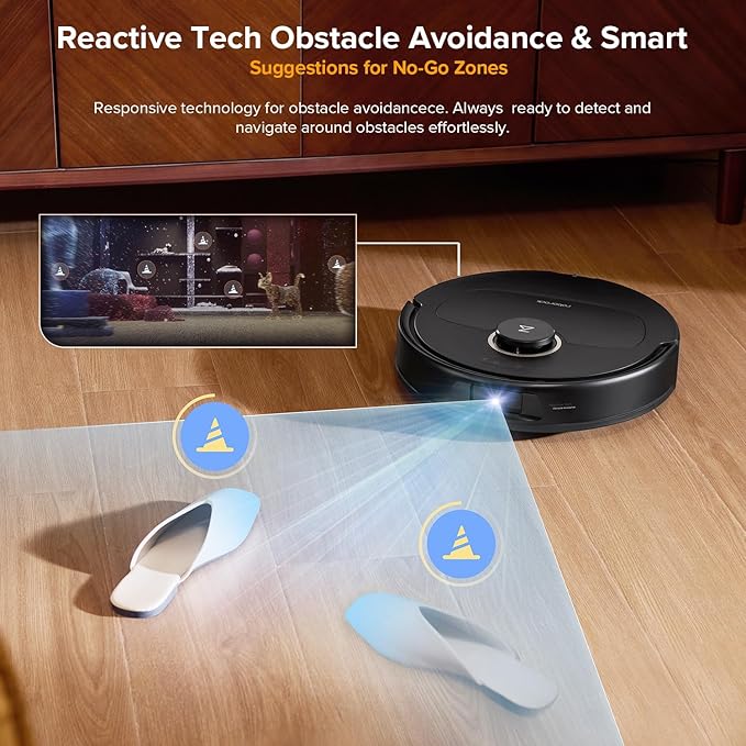 Roborock Qrevo 5AE Robot Vacuum Cleaner – 12000Pa Suction, Self-Emptying, Mop Washing & Drying, Smart Navigation, Black