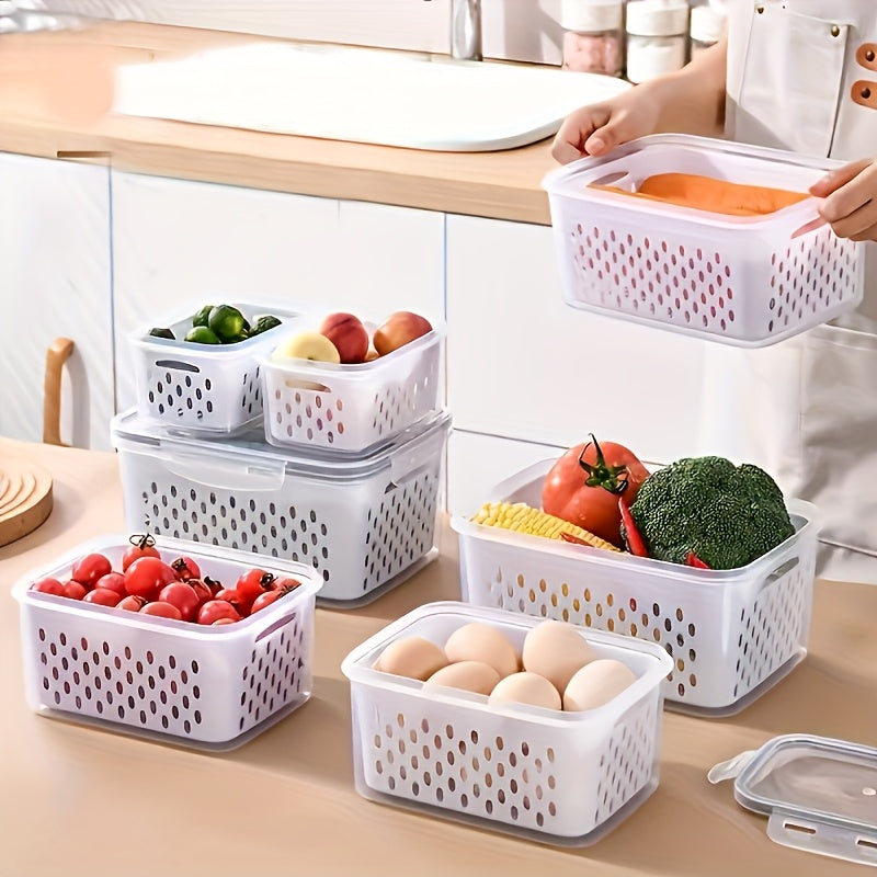 9-Piece Fridge Organizer Set with Lids – Stackable & Versatile