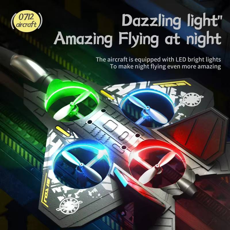RC Plane 2.4G Remote Control Fighter with Six-Axis Gyroscope, EPP Foam, LED Lights – Indoor & Outdoor Flying Toy for Kids - Zeal Cart
