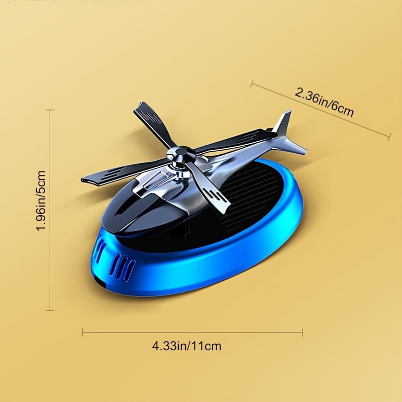 Solar-Powered Rotating Helicopter Car Freshener – Aroma Diffuser for Long-Lasting Fragrance & Odor Removal - Zeal Cart
