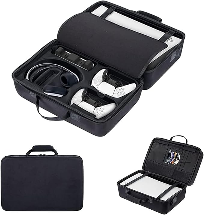 PS5 Hard Shell Travel Case – Shockproof, Waterproof, Protective Bag for Console, Controllers & Accessories - Zeal Cart