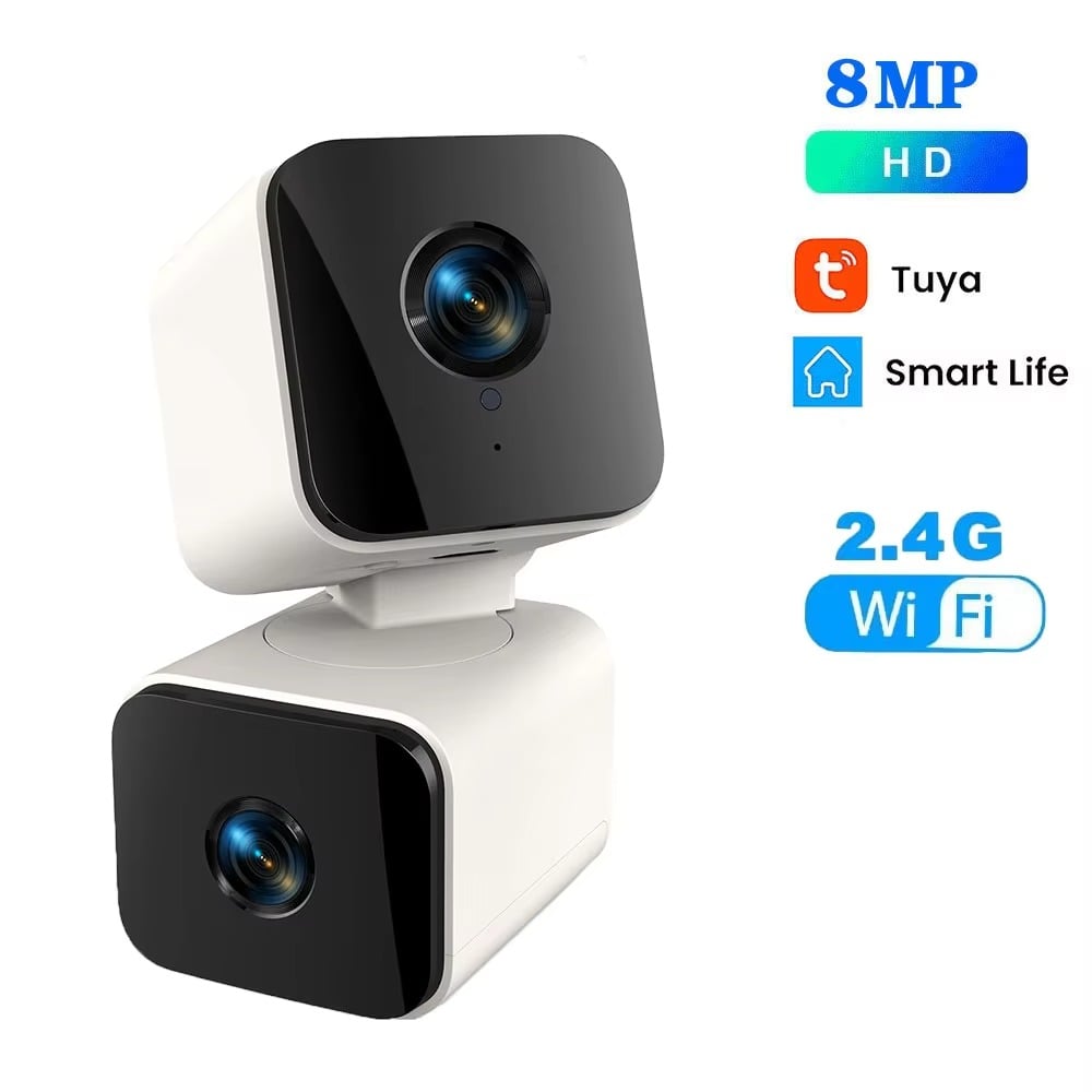 4K 8MP Tuya Dual Lens WiFi PTZ Camera with AI Tracking & PIR Human Detection - Zeal Cart