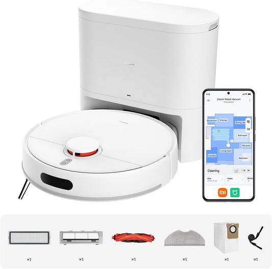 Xiaomi H40 Robot Vacuum – 10000Pa Suction, LDS Navigation, Auto Dust Emptying, Smart Mapping