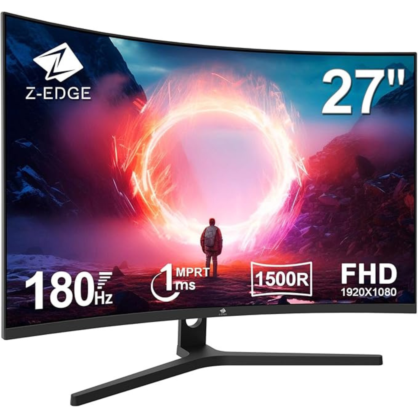 Z-EDGE 27" 1500R Curved Gaming Monitor – FHD 180Hz, 1ms, FreeSync (UG27F)