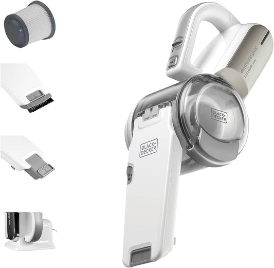 BLACK+DECKER PV1420L-B5 Dustbuster Pivot Vacuum – 21.6Wh Cordless, Compact, Car & Home Use, Champagne/White