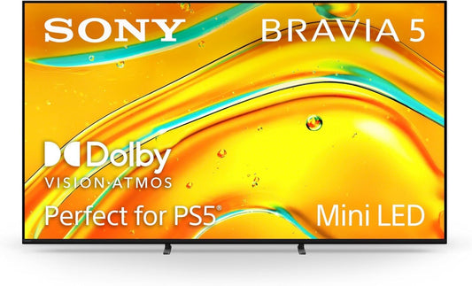 Sony BRAVIA 5 85” Mini-LED 4K Smart Google TV (2025) – XR Processor, Dolby Vision & Atmos, 120Hz