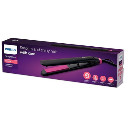 Philips StraightCare Essential ThermoProtect Hair Straightener BHS375/03 – Black & Purple