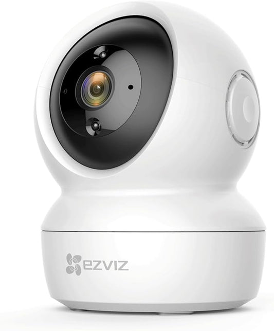 C6N Wi-Fi Smart Security Camera 2MP 1080P – Indoor Surveillance, Night Vision, Motion Detection, White