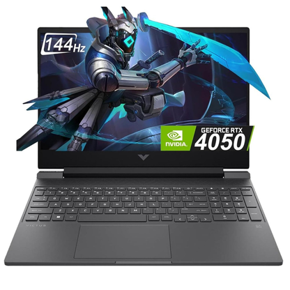 HP Victus 15 FA2701WM Gaming Laptop – Intel Core i5-13420H, 16GB RAM, 512GB SSD, RTX 4050, 144Hz, Mica Silver