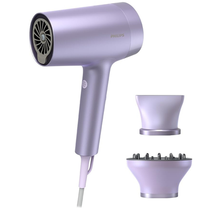 Philips 7000 Series Hair Dryer BHD720/13 – Fast Drying, Metallic Lilac (Purple)