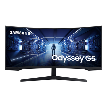 Samsung 34" Odyssey G5 Curved Ultra‑Wide Gaming Monitor – QHD 165Hz, 1ms, FreeSync Premium