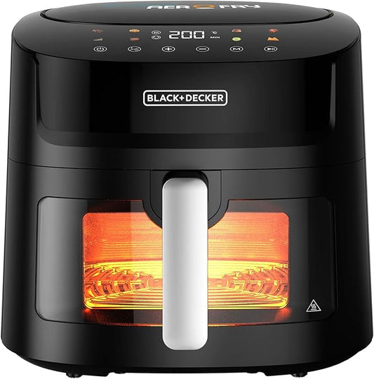 BLACK+DECKER AF7210-B5 Digital Air Fryer 7.2L 1800W – 8-in-1, LED Touch Display, Rapid Air, With Viewing Window