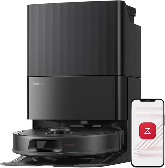 Roborock Qrevo 5AE Robot Vacuum Cleaner – 12000Pa Suction, Self-Emptying, Mop Washing & Drying, Smart Navigation, Black