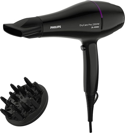 Philips BHD274 Advanced DryCare Pro Hair Dryer 2200W – Professional Styling, Black