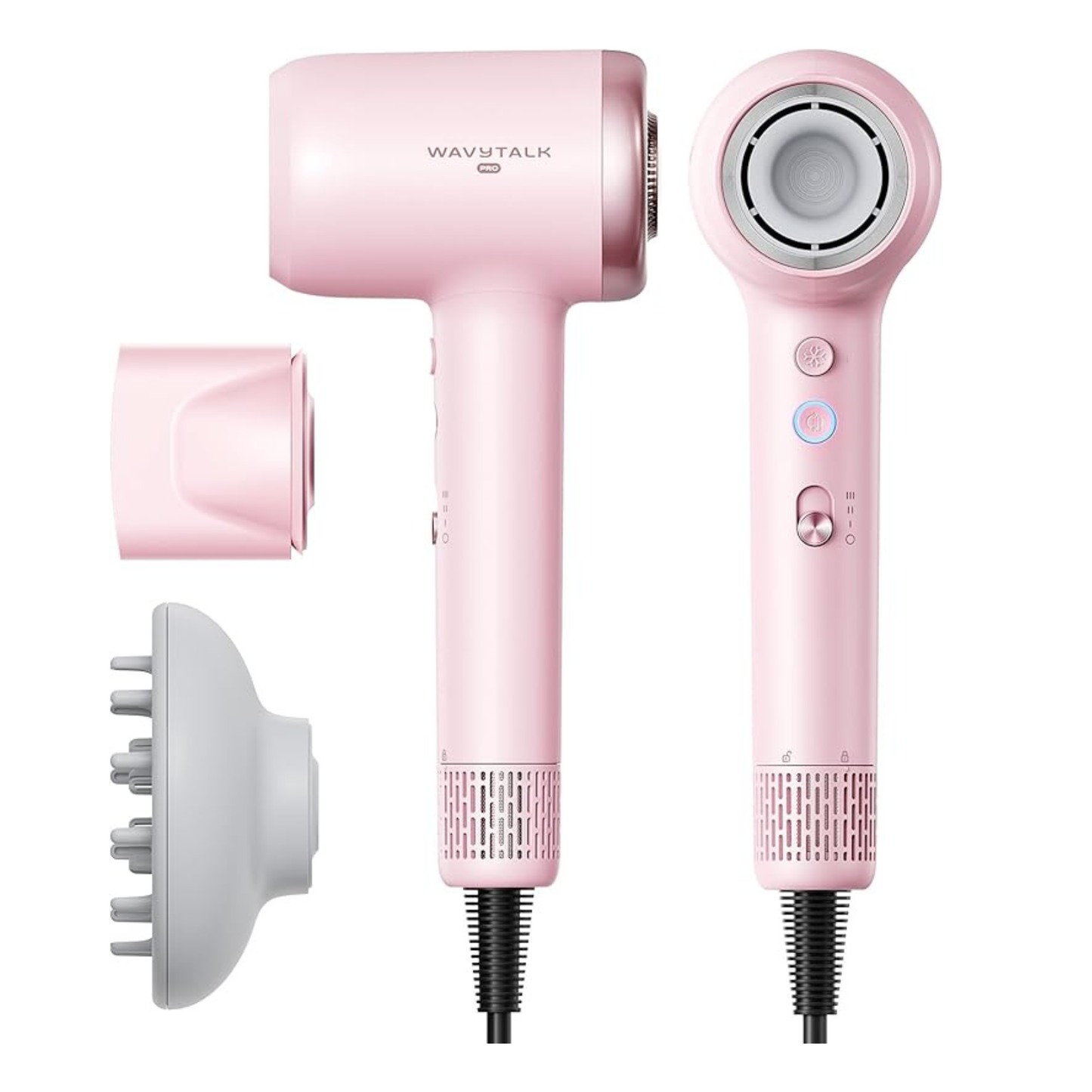 Wavytalk Turblow Pro High-Speed Hair Dryer – 110,000 RPM, Diffuser & Ionic Frizz Control (Pink)