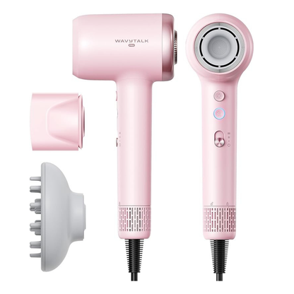 Wavytalk Turblow Pro High-Speed Hair Dryer – 110,000 RPM, Diffuser & Ionic Frizz Control (Pink)