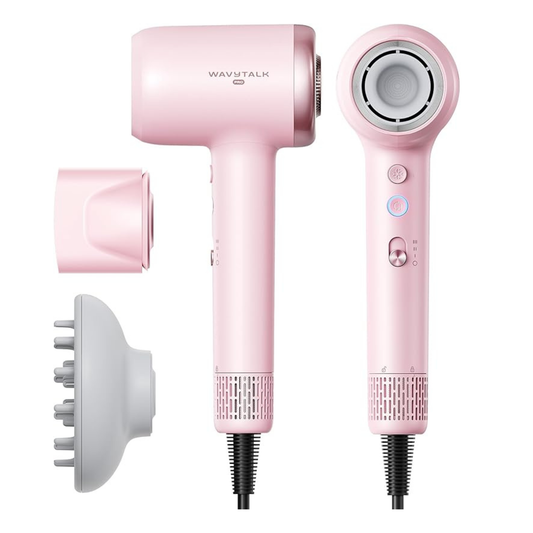 Wavytalk Turblow Pro High-Speed Hair Dryer – 110,000 RPM, Diffuser & Ionic Frizz Control (Pink)