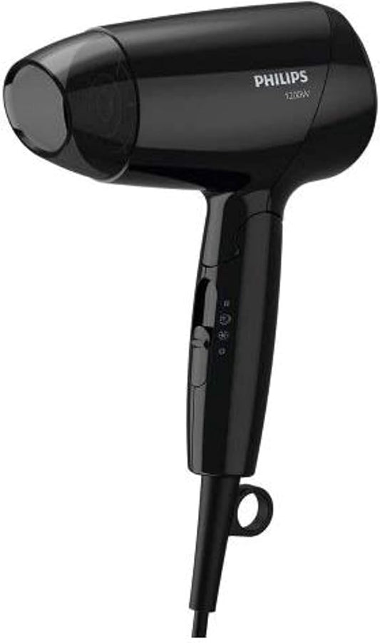 Philips BHC010/13 Essential Care Hair Dryer 1200W – ThermoProtect, Foldable, 3 Heat/Speed + Cool Shot