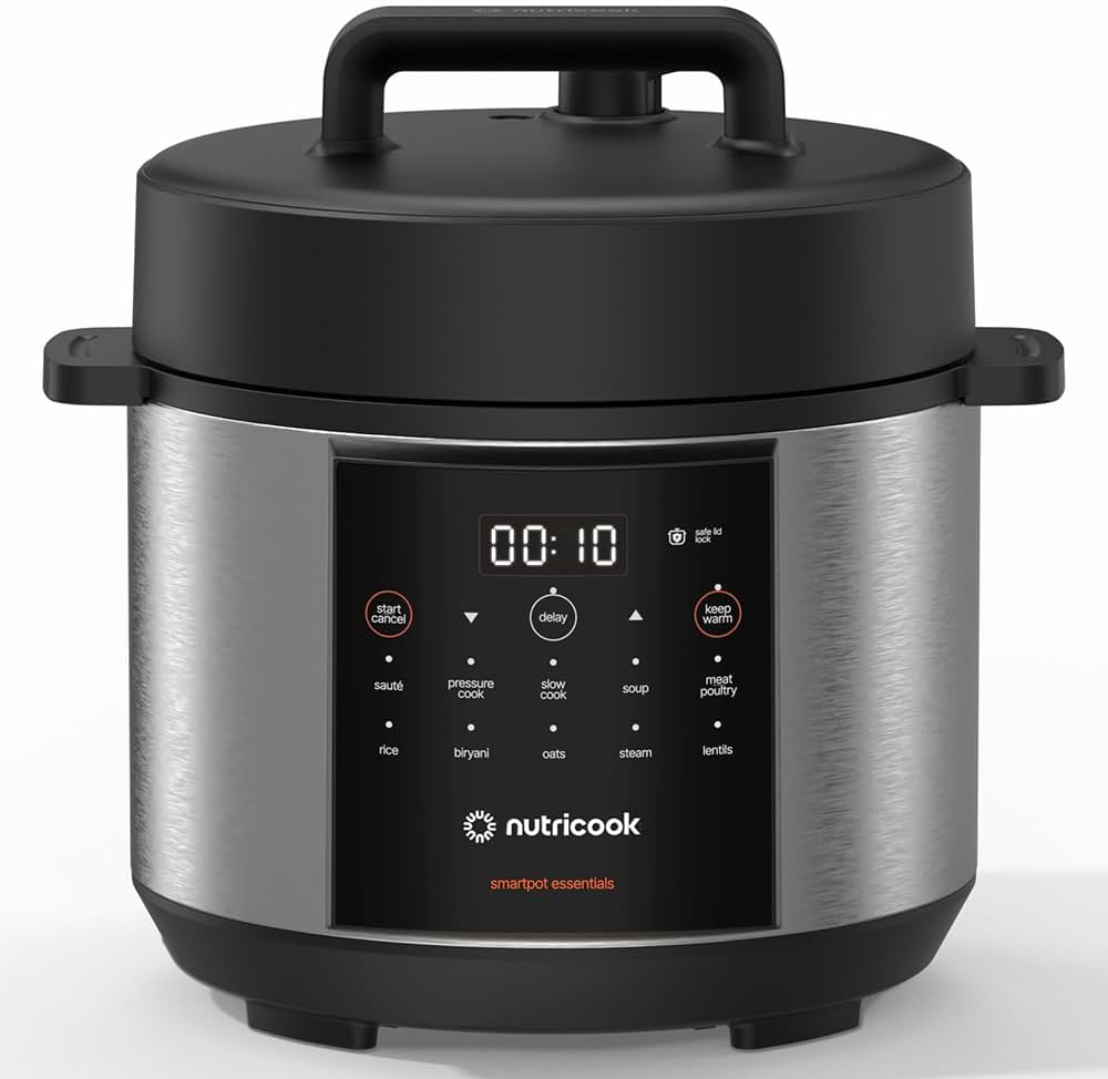 Nutricook NC-SP150 Smart Pot 4L Electric Pressure Cooker 900W – 11 Programs, Stainless Steel Pot, 2-Year Warranty