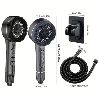 High Pressure Handheld Shower – 5 Spray Settings + 1.5m Hose - Zeal Cart