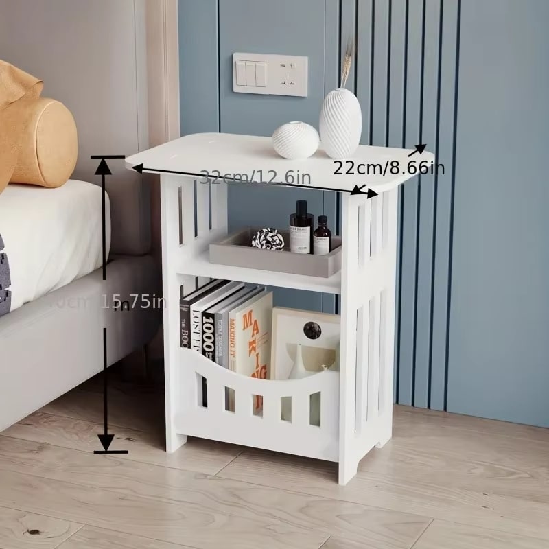Modern Wooden Side Table – Multipurpose Bedside & Living Room Organizer - Zeal Cart