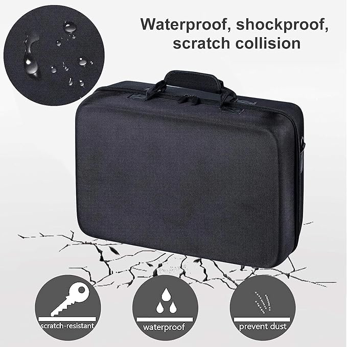 PS5 Hard Shell Travel Case – Shockproof, Waterproof, Protective Bag for Console, Controllers & Accessories - Zeal Cart