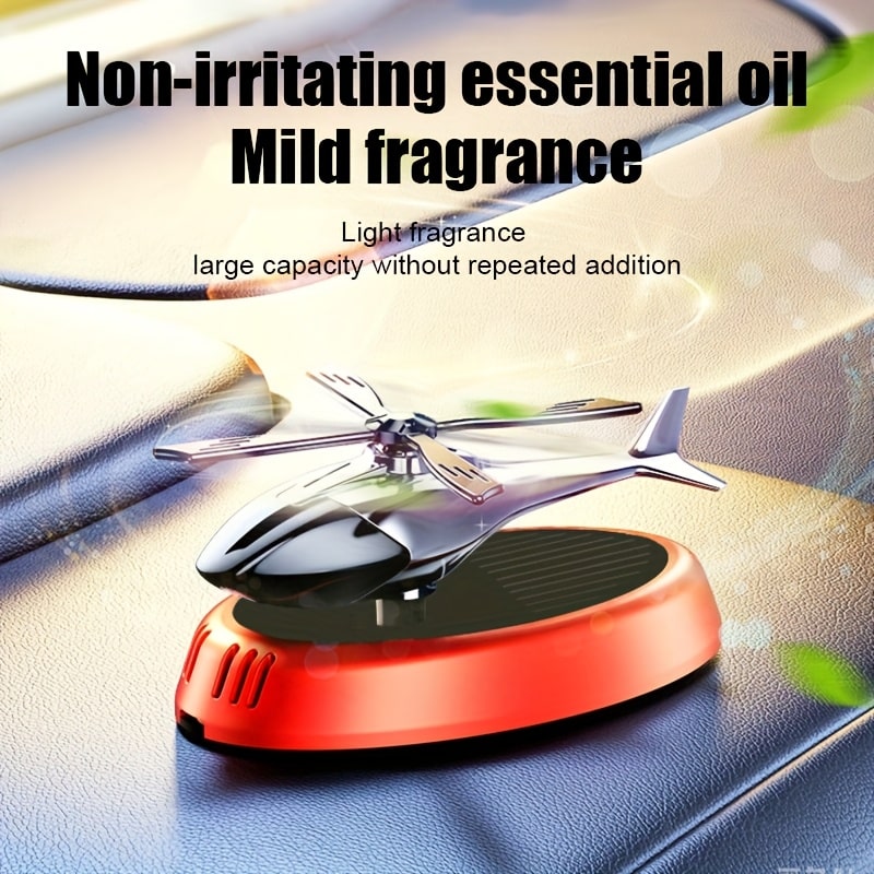 Solar-Powered Rotating Helicopter Car Freshener – Aroma Diffuser for Long-Lasting Fragrance & Odor Removal - Zeal Cart