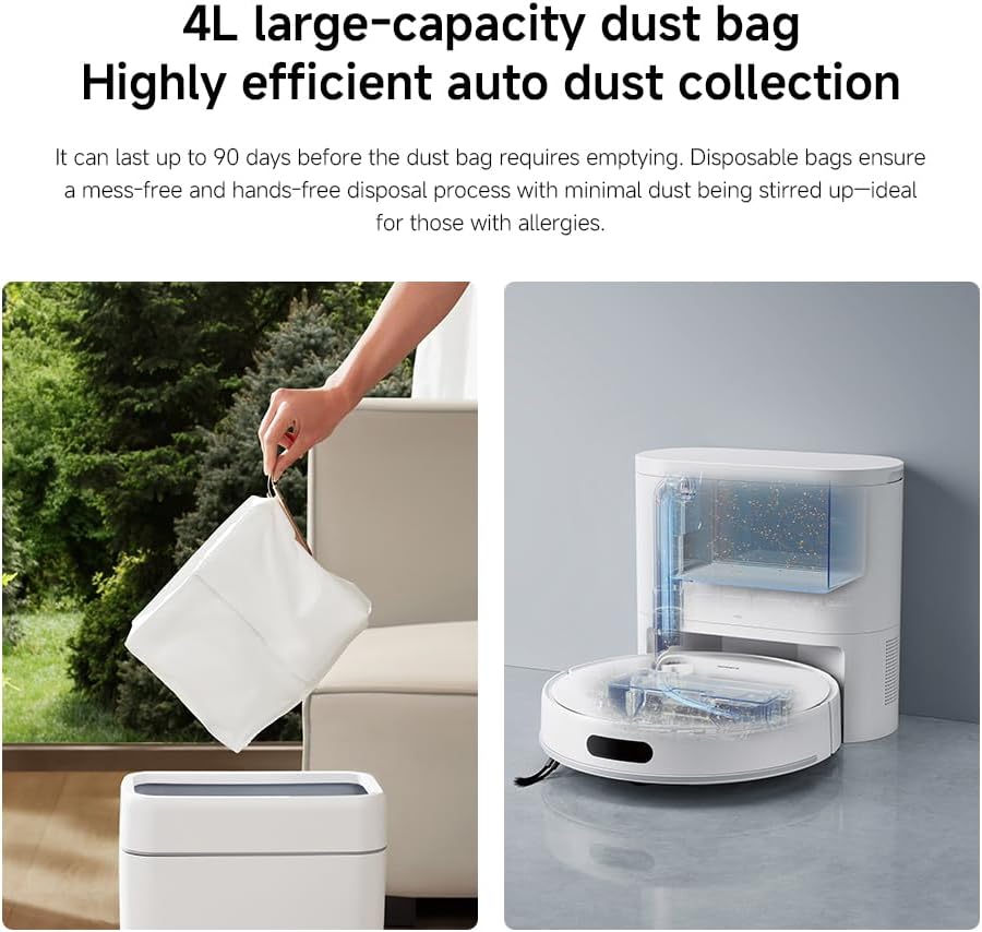 Xiaomi H40 Robot Vacuum – 10000Pa Suction, LDS Navigation, Auto Dust Emptying, Smart Mapping