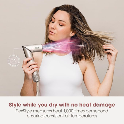 Shark FlexStyle 5-in-1 Air Styler & Hair Dryer – Auto-Wrap Curlers, Brushes & Accessories (Champagne)