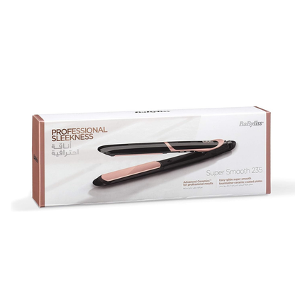 BaByliss Shimmer Hair Straightener – Tourmaline‑Ceramic, 6 Heat Settings, Ionic Frizz Control (Black)