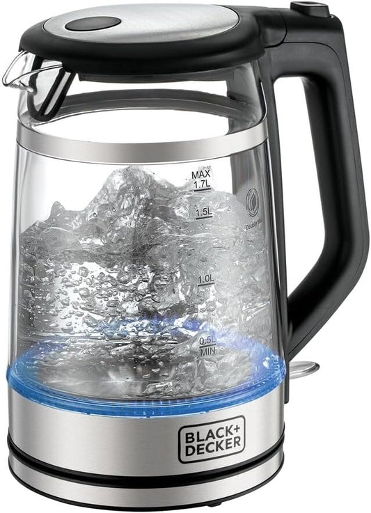 BLACK+DECKER GK220-B5 Digital Kettle 2200W – 1.7L, Touch Screen, 6 Preset Temps, Keep Warm, Auto Shut-Off, Black