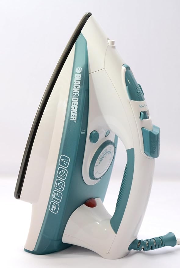 BLACK+DECKER X1600-B5 Steam Iron 1750W – Ceramic Soleplate, Anti-Calc, Auto Shutoff, Self-Clean