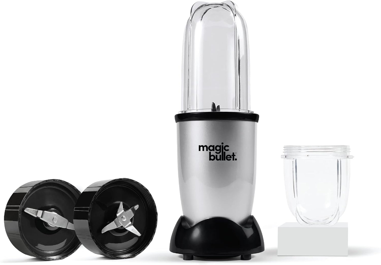 Magic Bullet MB4-0612 High-Speed Blender 4-Piece Set – Multi-Function Mixer, Black/Silver