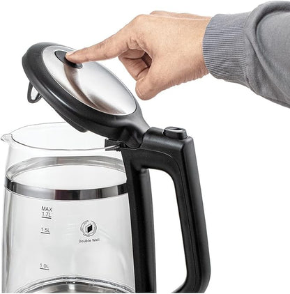BLACK+DECKER GK220-B5 Digital Kettle 2200W – 1.7L, Touch Screen, 6 Preset Temps, Keep Warm, Auto Shut-Off, Black