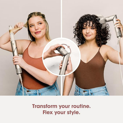 Shark FlexStyle 5-in-1 Air Styler & Hair Dryer – Auto-Wrap Curlers, Brushes & Accessories (Champagne)