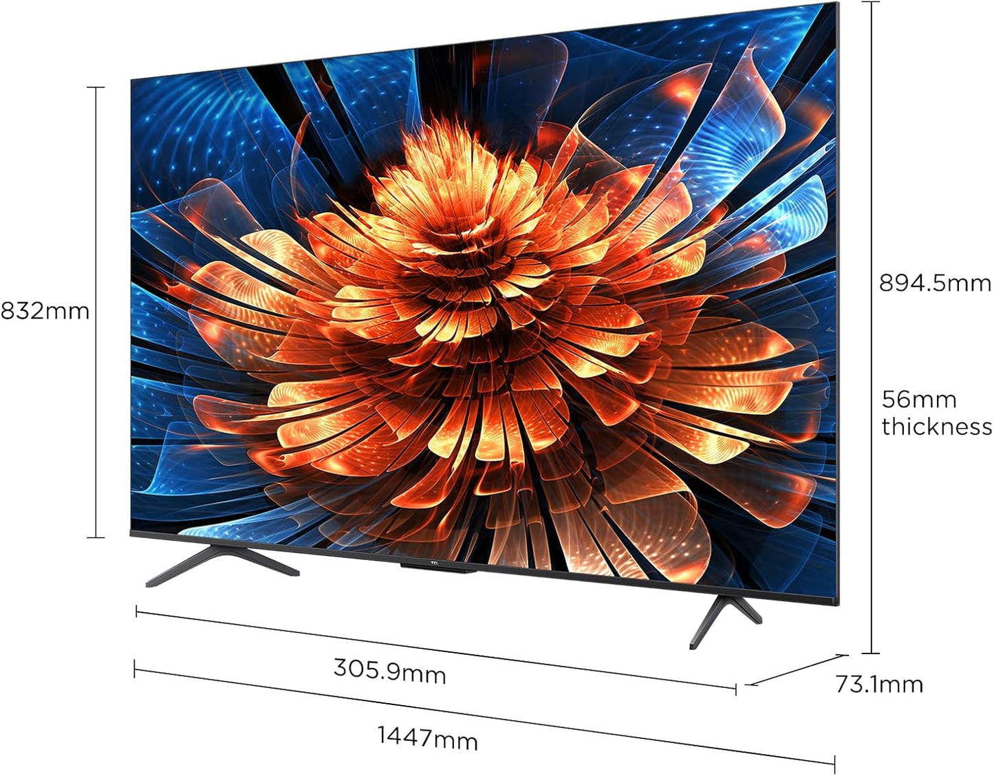 TCL 65Q6C 65” 4K QD-Mini LED Smart TV (2025) – 144Hz, Dolby Atmos, Google TV, Game Master