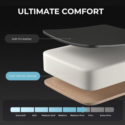 Ergonomic Gaming & Office Chair – PU Leather, USB Massage Cushion, Footrest, Adjustable Support (Black, GCC)