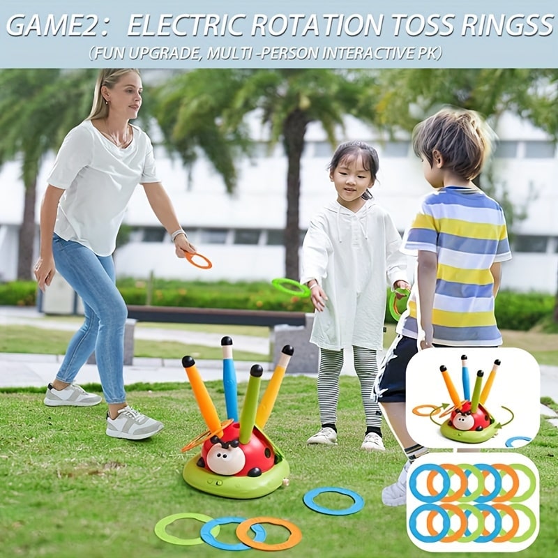 Ladybug 3-in-1 Exercise Machine – Sensory Training Toy with Skipping Rope, Ring & Rocket - Zeal Cart