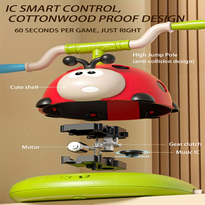Ladybug 3-in-1 Exercise Machine – Sensory Training Toy with Skipping Rope, Ring & Rocket - Zeal Cart