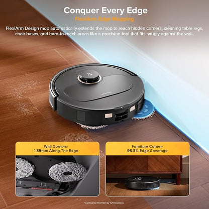 Roborock Qrevo 5AE Robot Vacuum Cleaner – 12000Pa Suction, Self-Emptying, Mop Washing & Drying, Smart Navigation, Black