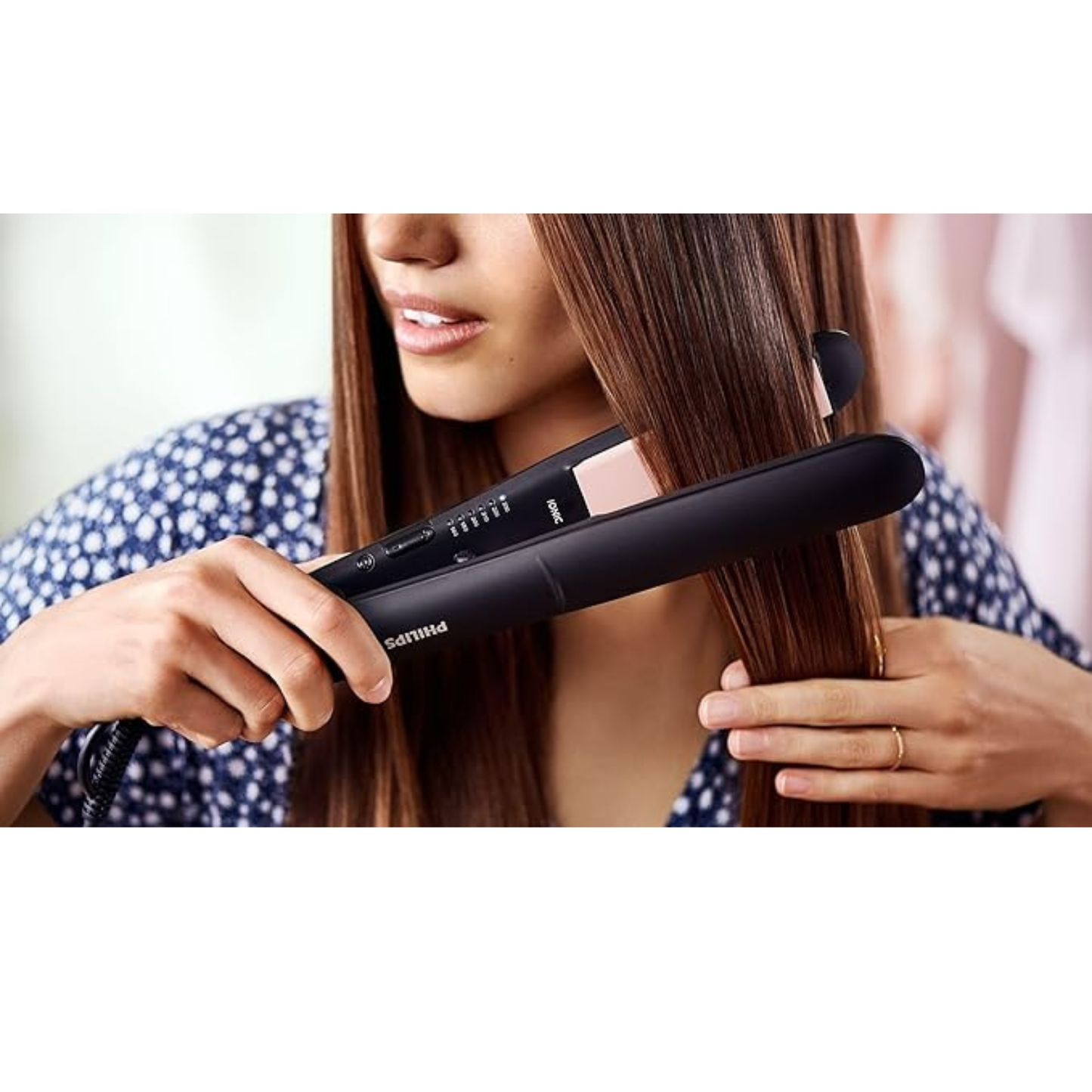 Philips StraightCare Essential ThermoProtect Hair Straightener BHS378/03 – Black