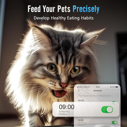 oneisall Automatic Cat Feeder for 2 Cats – 5L / 20 Cups Smart Timed Dry Food Dispenser with WiFi App Control