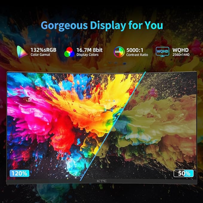 KTC 27" Curved WQHD Gaming Monitor – 180Hz, FreeSync Premium, 1500R, HDR