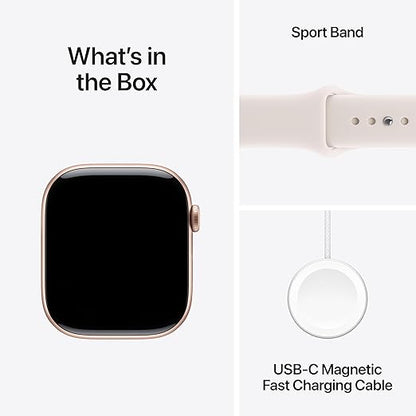 Apple Watch Series 11 GPS 42mm – Rose Gold Aluminium Case, Light Blush Sport Band, Smartwatch